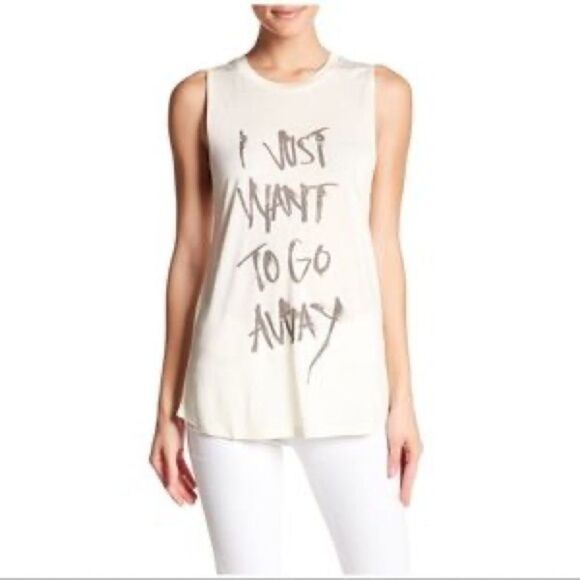 Hauteā HippyĀ Iājust want to go away Muscle TankāM - Picture 1 of 6